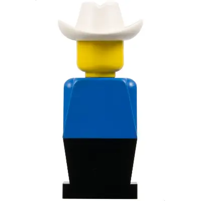 LEGOLAND - Blue Torso, Black Legs, White Cowboy Hat
