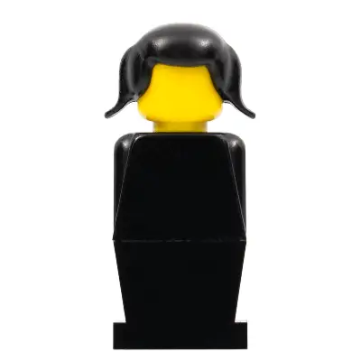 LEGOLAND - Black Torso, Black Legs, Black Pigtails Hair
