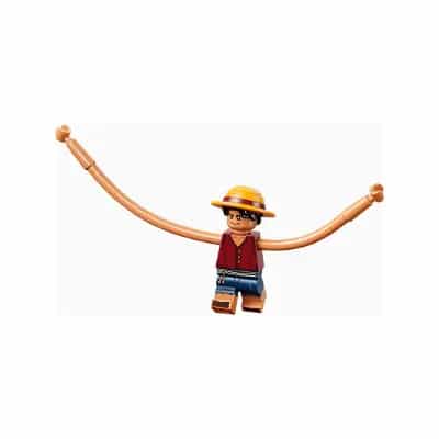 Monkey D. Luffy - Stretched Arms, Straw Hat with Black Hair, Closed Mouth Grin