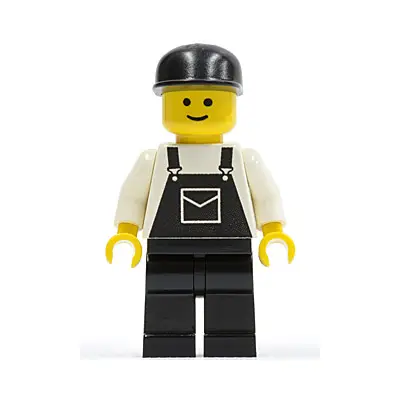 Overalls Black with Pocket, Black Legs, Black Cap