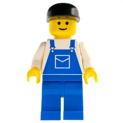 Overalls Blue with Pocket, Blue Legs, Black Cap