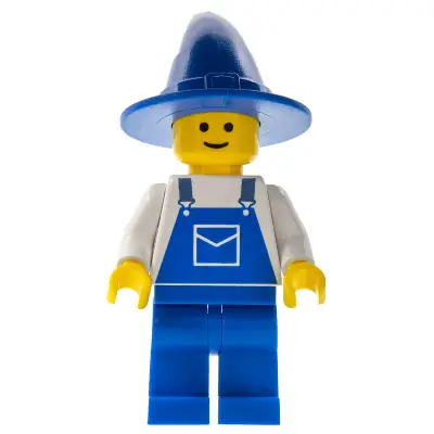 Overalls Blue with Pocket, Blue Legs, Blue Wizard / Witch Hat