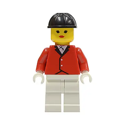 Red Riding Jacket - White Legs, Black Construction Helmet