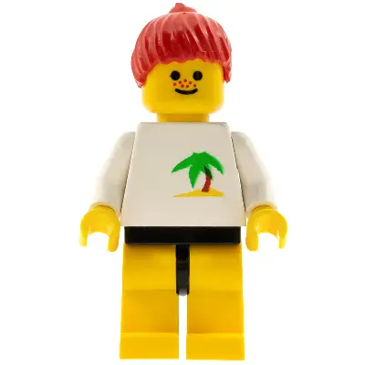 Palm Tree - Yellow Legs, Red Ponytail Hair