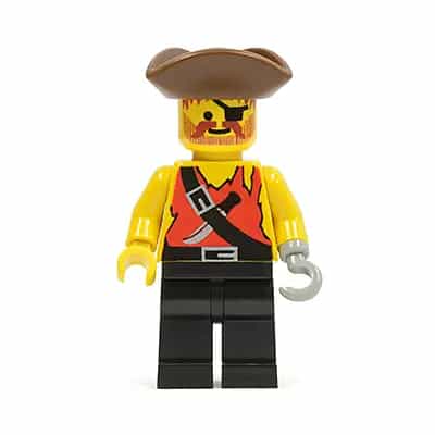 Pirate Shirt with Knife, Black Legs, Brown Pirate Triangle Hat