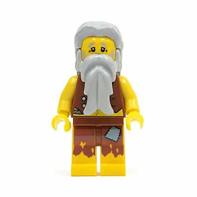 Pirate Vest and Anchor Tattoo, Gray Beard, Gray Hair (Castaway)