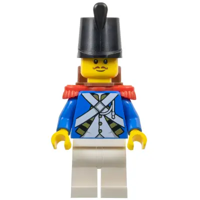Imperial Soldier IV - Male, Black Shako Hat, Red Epaulettes, Reddish Brown Moustache, Backpack