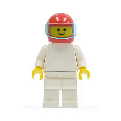 Plain White Torso with White Arms, White Legs, Red Helmet