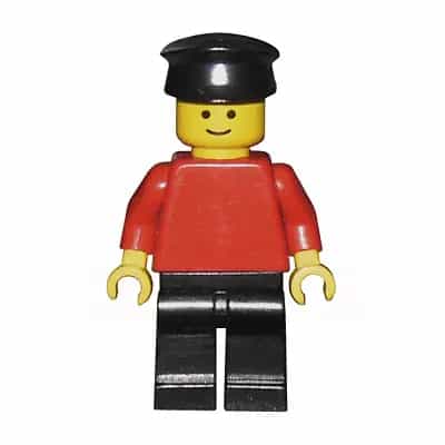 Plain Red Torso with Red Arms, Black Legs, Black Hat