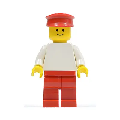 Plain White Torso with White Arms, Red Legs, Red Hat