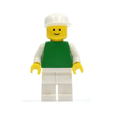 Plain Green Torso with White Arms, White Legs, White Cap
