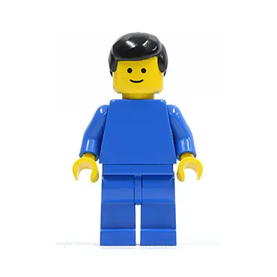 Plain Blue Torso with Blue Arms, Blue Legs, Black Male Hair
