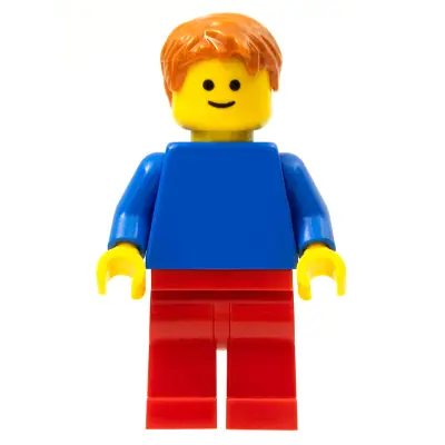 Plain Blue Torso with Blue Arms, Red Legs, Dark Orange Hair