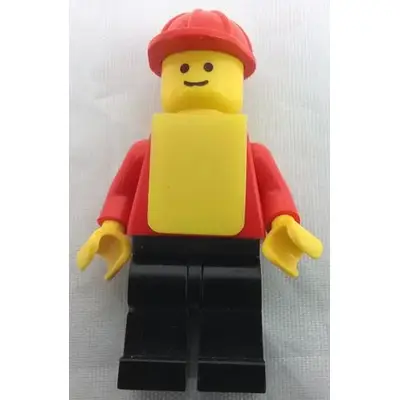 Plain Red Torso with Red Arms, Black Legs, Red Construction Helmet, Yellow Vest