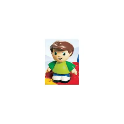 Quatro Boy with Lime Shirt and Blue Pants