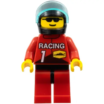 Racing Team 1, Black Helmet, Trans-Light Blue Visor