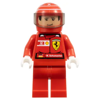 F1 Ferrari - M. Schumacher with Helmet - with Torso Stickers