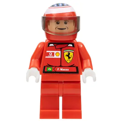 F1 Ferrari - F. Massa with Helmet Printed - with Torso Stickers