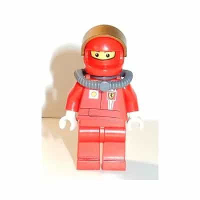 F1 Ferrari Pit Crew Member with Scuba Tank - with Torso Stickers on Front and Back