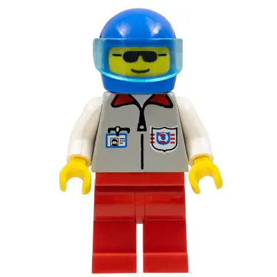 Coast Guard 1 - Red Legs, Blue Helmet, Trans-Light Blue Visor