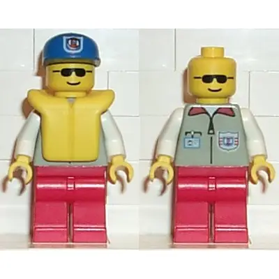 Coast Guard 1 - Red Legs, Blue Cap with Rescue Pattern, Sunglasses, Life Jacket