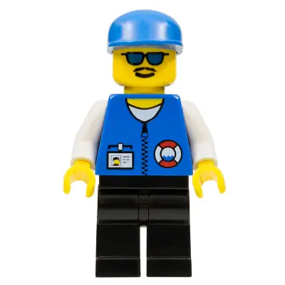Coast Guard City Center - White Collar & Arms, Black Legs, Blue Cap, Sunglasses