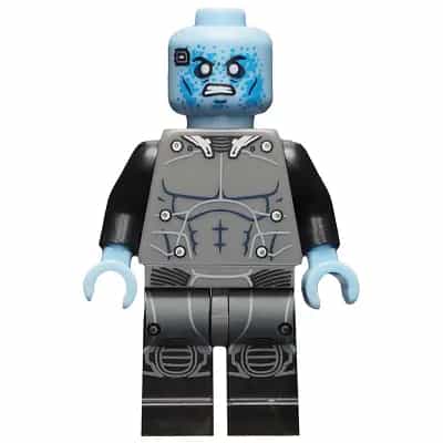 Electro - Black and Dark Bluish Gray Outfit, Bright Light Blue Head