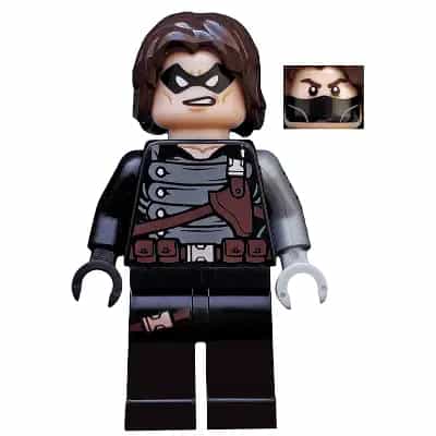 Winter Soldier - Dark Brown Hair, Light Bluish Gray Hand