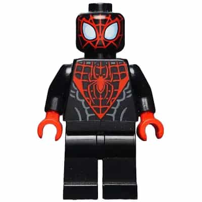 Spider-Man (Miles Morales) - Red Webbing on Head, Red Hands