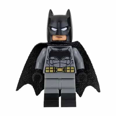 Batman - Dark Bluish Gray Suit, Gold Belt, Black Hands, Spongy Cape, Large Bat Logo