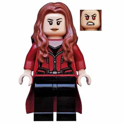 The Scarlet Witch (Wanda Maximoff) - Plain Legs, Reddish Brown Hair, Dark Red Cloth Skirt