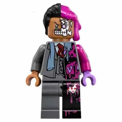 Two-Face - Dark Bluish Gray Suit, Black and Magenta Hair