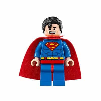 Superman - Blue Suit, Spongy Cape, Hair with Front Curl, Open Mouth Smile / Sheepish Grin