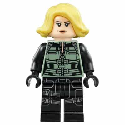 Black Widow - Black Jumpsuit, Bright Light Yellow Short Hair, Printed Legs
