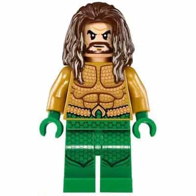 Aquaman - Dark Brown Long Hair, Green Legs