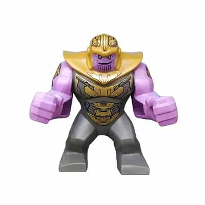 Thanos - Large Figure, Dark Bluish Gray Outfit with Gold Armor, Pearl Gold Helmet