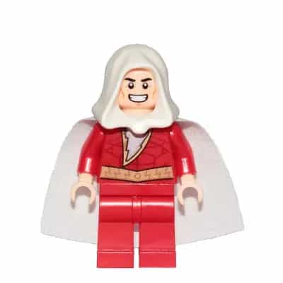 Shazam - White Hood, Shiny Starched Cape