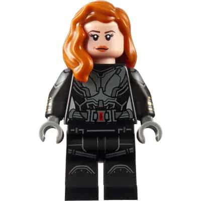 Black Widow - Black Jumpsuit, Dark Orange Mid-Length Hair, Printed Legs, Printed Arms