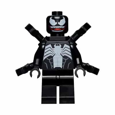 Venom - Teeth Parted, 4 Back Appendages Small with Clips