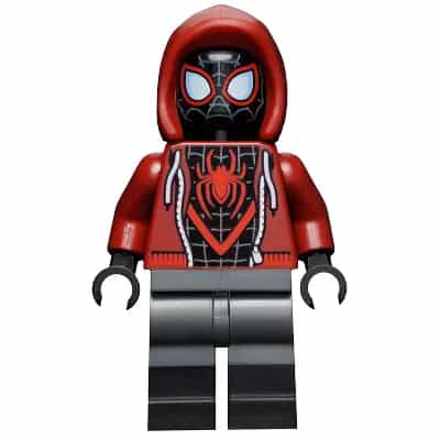 Spider-Man (Miles Morales) - Dark Red Hood, Black Lower Legs