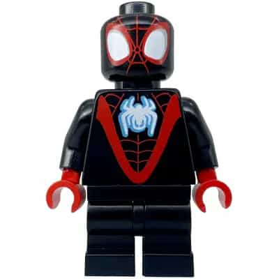 Spider-Man (Miles 'Spin' Morales) - Black Medium Legs, White Spider Logo