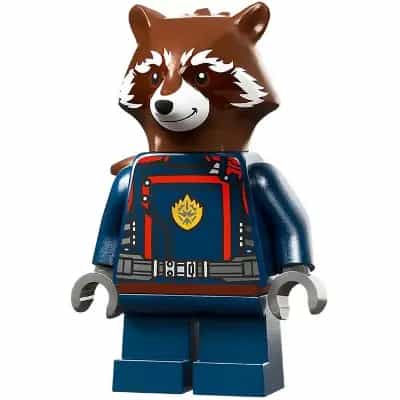 Rocket Raccoon - Dark Blue Guardians Suit, Reddish Brown Head