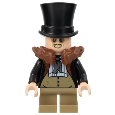The Penguin - Reddish Brown Fur Collar, Dark Tan Waistcoat and Legs
