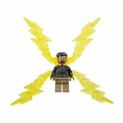 Electro - Black and Dark Tan Outfit, Medium Brown Head, Large Electricity Wings