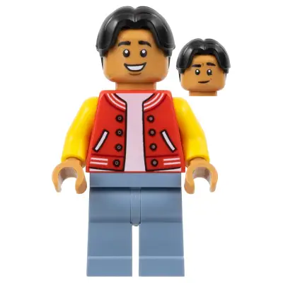 Ned Leeds - Red and Yellow Letter Jacket, Sand Blue Legs