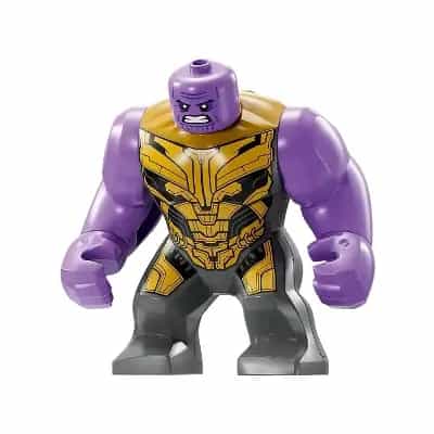 Thanos - Large Figure, Dark Bluish Gray Outfit with Gold Armor, Printed Legs, Angry