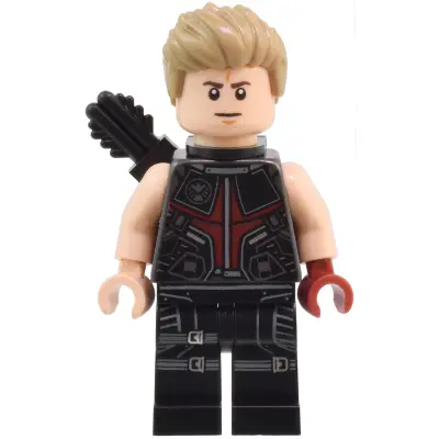 Hawkeye - Black and Dark Red Suit, Dark Tan Hair, Quiver, Silver Zipper