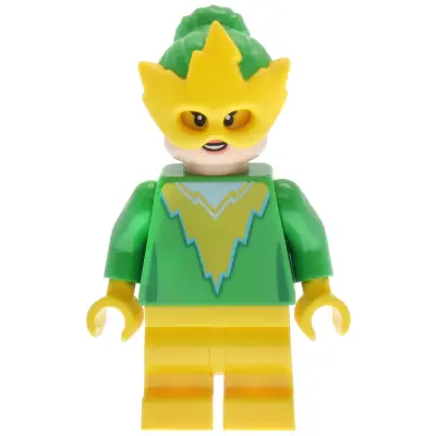Electro - Bright Green Torso and Hair, Yellow Mask and Medium Legs