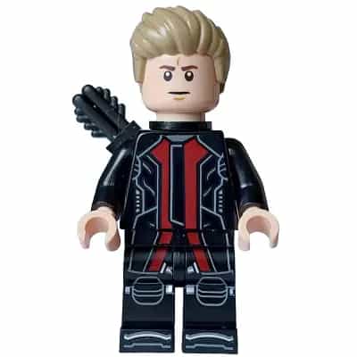 Hawkeye - Black and Dark Red Suit, Dark Tan Hair, Quiver, Silver Boot Tips