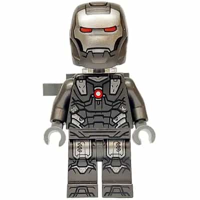 War Machine - Pearl Dark Gray and Silver Armor with Neck Bracket, Ingot and Plate with Clip